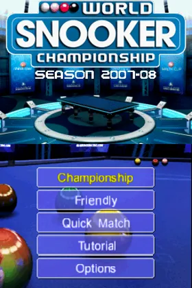 World Snooker Championship - Season 2007-08 (Europe) screen shot title